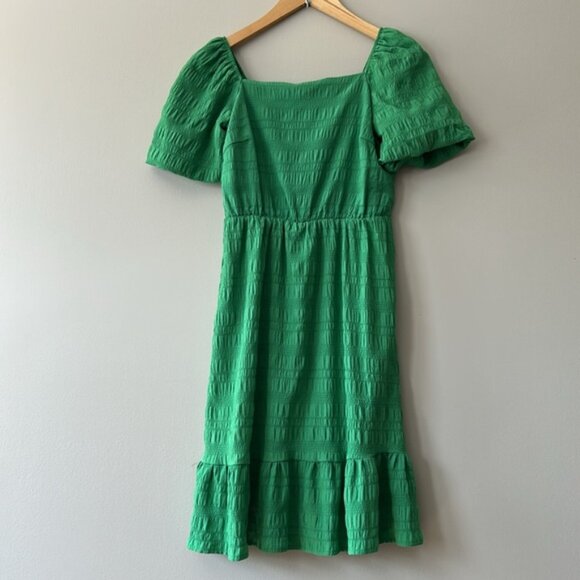 Noize Brea Green Square Neck Puff Sleeve Dress - Picture 4 of 9